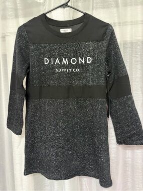 Diamond Supply Co. Black Speckled Long Sleeve